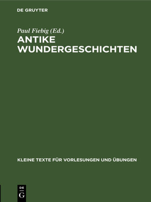 cover image of Antike Wundergeschichten